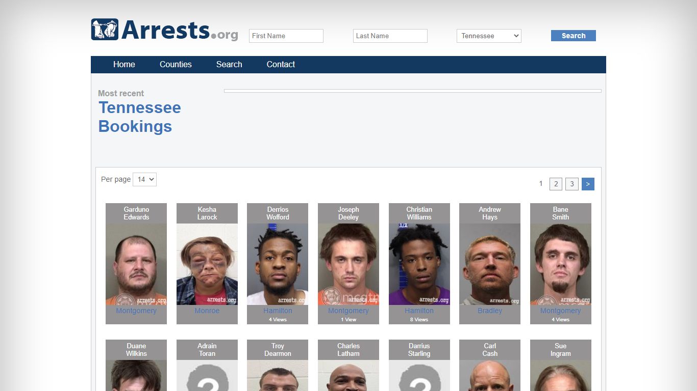 Tennessee Arrests and Inmate Search